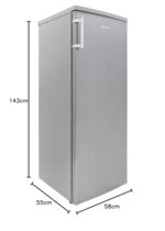 Cookology CTFR240IX Tall Freestanding Larder Fridge 240 Litre, 143cm High and 55cm Wide with 5 Adjustable Shelves - Image 2