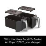 Ninja DZ201 Foodi 6-in-1 2-Basket Air Fryer with DualZone Technology, 8-Quart Capacity, and a Dark Grey Stainless Finish - Image 3