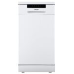 Hisense HS523E15WUK Slimline 10 Places Free Standing Dishwasher White with 30 Minutes Quick Wash [Energy Class E]