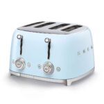 Smeg 50’s Style Retro Range Breakfast Set, 1.7L 3000W Kettle and Multi-Functional Control 4-Slice 2000W Toaster, Pastel Blue - Image 5