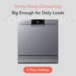 Cookology CTTD8SL-b Mini Counter Top Dishwasher in Silver - 8 Place Setting Capacity - Table Top - Compact Design - 7 Wash Cycles - Image 3