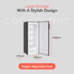 Cookology CTFZ163IX Tall Freestanding Freezer in Inox - Upright Freezer - 168 Litre Capacity - 5 Large Drawers - Reversible Door - Image 5