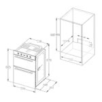 Cookology CDO900BK 90cm Black Glass Built-in Electric Double Oven & timer - Image 2