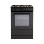 Cookology CFSP600BK/1 Freestanding Electric Single Cooker in Black - Solid Plate Top - 68 Litre Capacity - 60cm Wide - 4 Cooking Zone Hob
