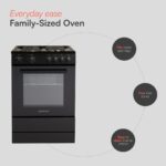 Cookology CFSP600BK/1 Freestanding Electric Single Cooker in Black - Solid Plate Top - 68 Litre Capacity - 60cm Wide - 4 Cooking Zone Hob - Image 7
