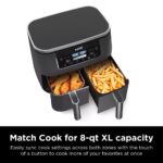 Ninja DZ201 Foodi 6-in-1 2-Basket Air Fryer with DualZone Technology, 8-Quart Capacity, and a Dark Grey Stainless Finish - Image 12