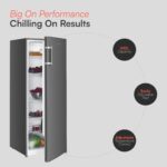 Cookology CTFR240IX Tall Freestanding Larder Fridge 240 Litre, 143cm High and 55cm Wide with 5 Adjustable Shelves - Image 7