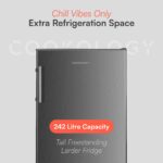Cookology CTFR240IX Tall Freestanding Larder Fridge 240 Litre, 143cm High and 55cm Wide with 5 Adjustable Shelves - Image 8