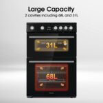 Hisense HDE3211BBUK 60cm Electric Cooker with Ceramic Hob-Black , A Rated Double Oven - Image 5