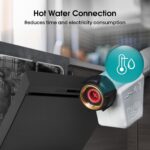 Hisense HS622E90BUK Freestanding Standard Dishwasher 85cm High - E Rated, Black, 24 x 23 x 33 inches (L x W x H) [Energy Class E] - Image 11