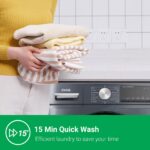 CHiQ CFL90-14586IM3XAU, Front Load Washing Machine 9kg, Space Pro, Counter Depth, Large Drum, Quiet Inverter Motor, 1400rmp, AI Smart Program - Image 10