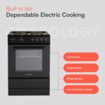 Cookology CFSP600BK/1 Freestanding Electric Single Cooker in Black - Solid Plate Top - 68 Litre Capacity - 60cm Wide - 4 Cooking Zone Hob - Image 4