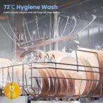 COMFEE' Freestanding Dishwasher CDWPF1201PB-UK 60cm Width, Full Size Dishwasher with 12 place settings, Quick Wash, Hygiene Wash - Image 5