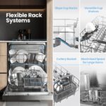 COMFEE' Freestanding Dishwasher CDWPF1201PB-UK 60cm Width, Full Size Dishwasher with 12 place settings, Quick Wash, Hygiene Wash - Image 2