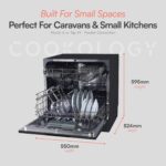 Cookology CTTD8SL-b Mini Counter Top Dishwasher in Silver - 8 Place Setting Capacity - Table Top - Compact Design - 7 Wash Cycles - Image 4