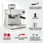 Breville Barista Max Espresso Machine | Latte & Cappuccino Coffee Maker with Integrated Bean Grinder & Steam Wand - Image 6