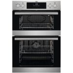 AEG 6000 Built In Electric Double Oven DEB331010M, Multilevel Cooking, 66L Main Capacity, 875x560x550 mm, Enamel Cleaning
