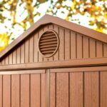 Keter Darwin Outdoor Apex Double Door Garden Storage Shed 6 X 4ft Brown Wood Look And Feel | Fade Free | All Weather Resistant - Image 7