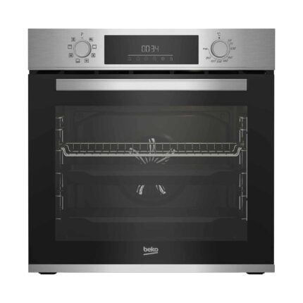 Beko BBIM12300X b300 Einbau-Backofen, 60 cm Backofen, 72 l Volumen, Dampfreinigung SteamShine, 8 Heizarten