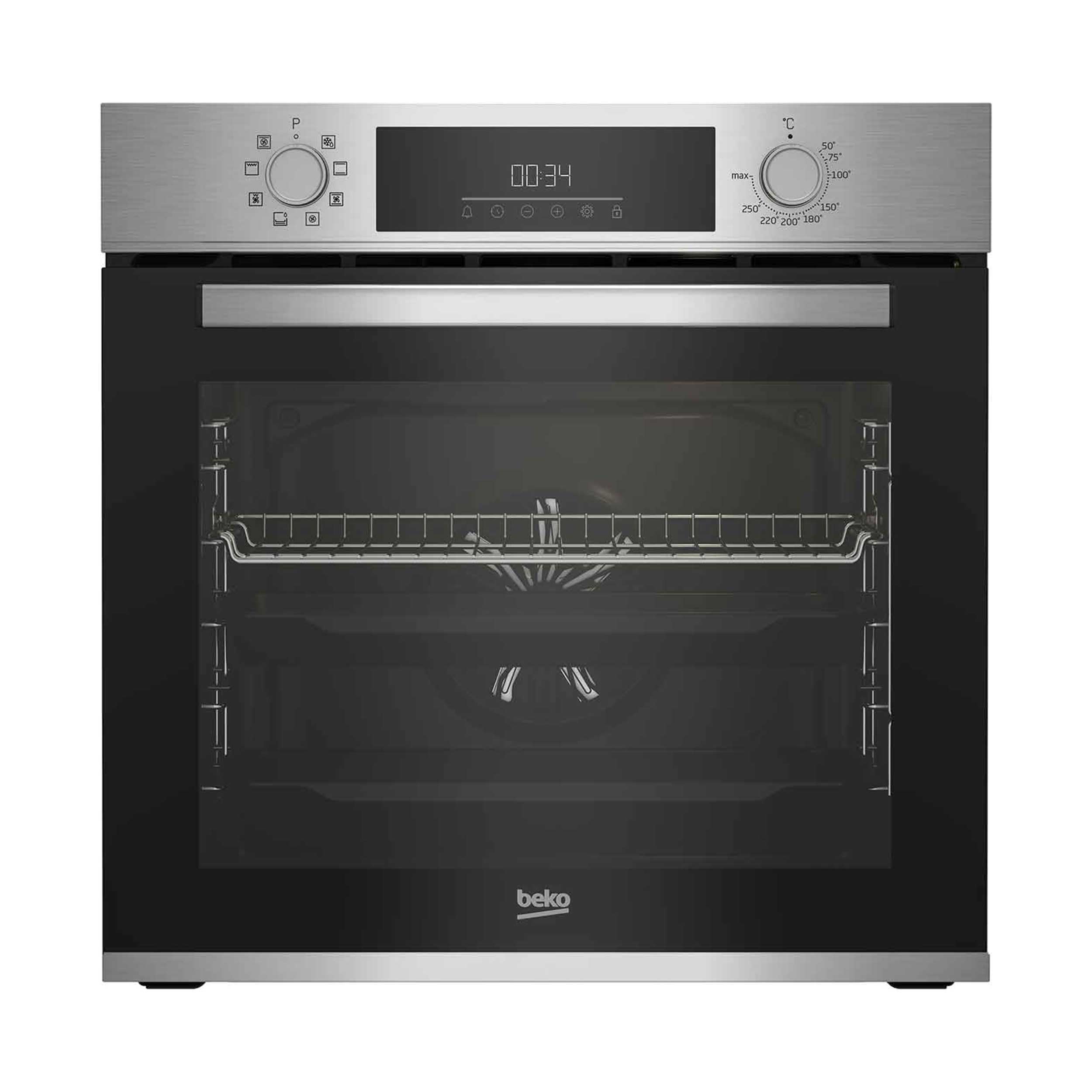 61TGW2zZ3YL Beko BBIM12300X b300 Einbau-Backofen, 60 cm Backofen, 72 l Volumen, Dampfreinigung SteamShine, 8 Heizarten - Image 1