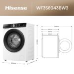 Hisense WF3S8043BW3 Waschmachine mit Dampffunkunktion, 8 kg, 1400 U,min, WIFI, ConnectLife, Power JetWash, Anti-Allergie Programm - Image 19