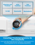 Midea MF200D86WB-14EAS Waschtrokner, 8/6kg Waschen/Trocknen, Inverter Mortor, 60 Min. Waschen und Trocknen - Image 4