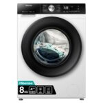 Hisense WF3S8043BW3 Waschmachine mit Dampffunkunktion, 8 kg, 1400 U,min, WIFI, ConnectLife, Power JetWash, Anti-Allergie Programm