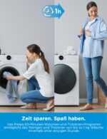 Midea MF200D86WB-14EAS Waschtrokner, 8/6kg Waschen/Trocknen, Inverter Mortor, 60 Min. Waschen und Trocknen - Image 7