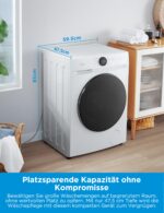 Midea MF200D86WB-14EAS Waschtrokner, 8/6kg Waschen/Trocknen, Inverter Mortor, 60 Min. Waschen und Trocknen - Image 3